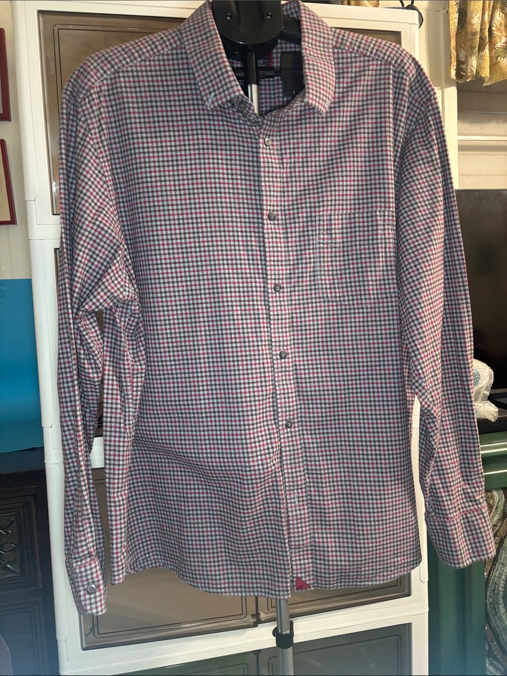UNTUCKit Red & White Checked Sport Coat